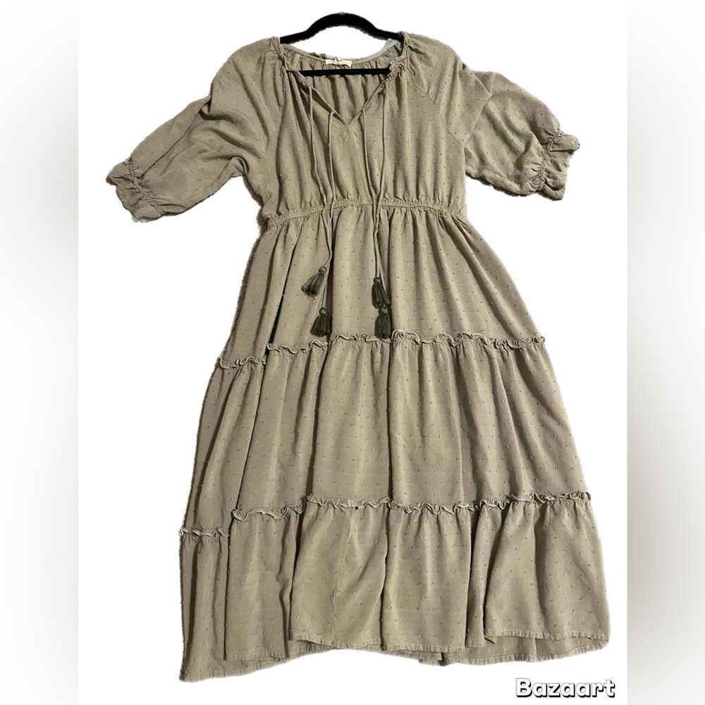 Shop Stevie Sage Green Midi Dress